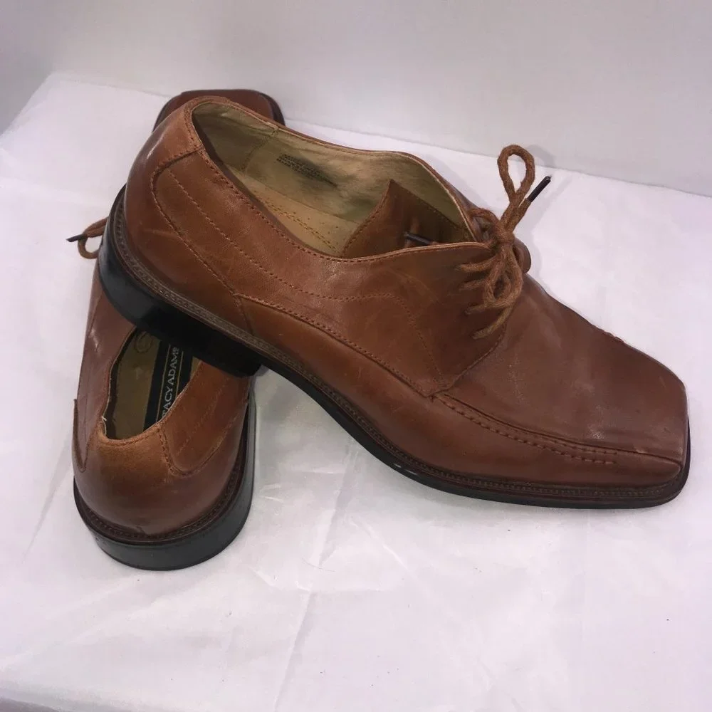 STACY ADAMS BROWN LEATHER DRESS‎ SHOES